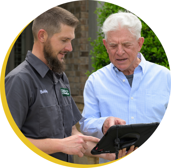 An Emerald Heat and Air employee arriving at someone's home to do HVAC repairs